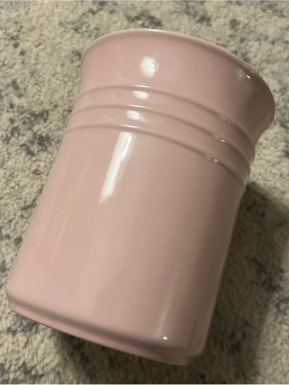 Le Creuset Pink Stoneware Utensil Holder Crock